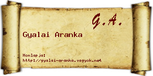 Gyalai Aranka névjegykártya